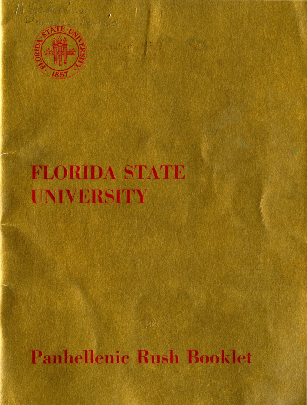 Panhellenic Rush Booklet (1959-1960)