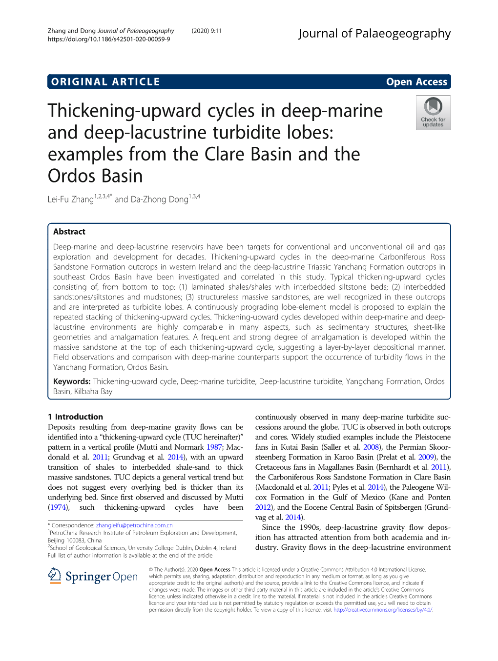 Thickening-Upward Cycles in Deep-Marine and Deep-Lacustrine