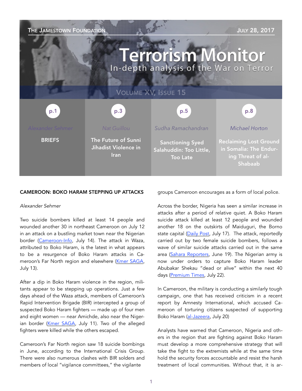 Terrorism Monitor)