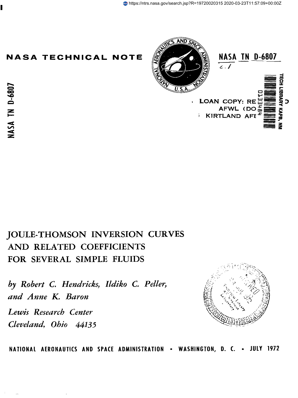 Joule-Thomson Inversion Curves and Related Coefficients for Several Simple Fluids