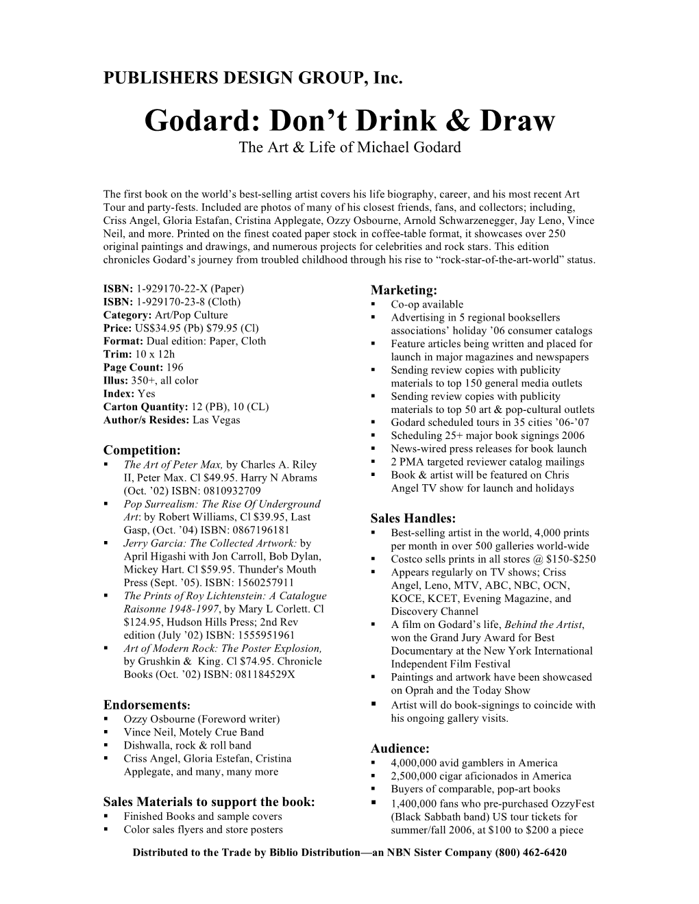 Godard: Don’T Drink & Draw the Art & Life of Michael Godard