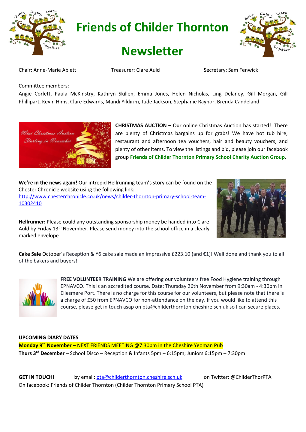 Friends of Childer Thornton Newsletter