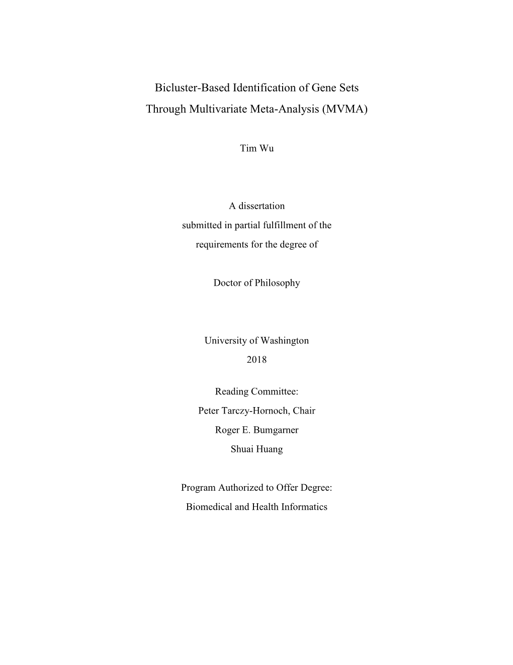 Bicluster-Based Identification of Gene Sets Through Multivariate Meta-Analysis (MVMA)