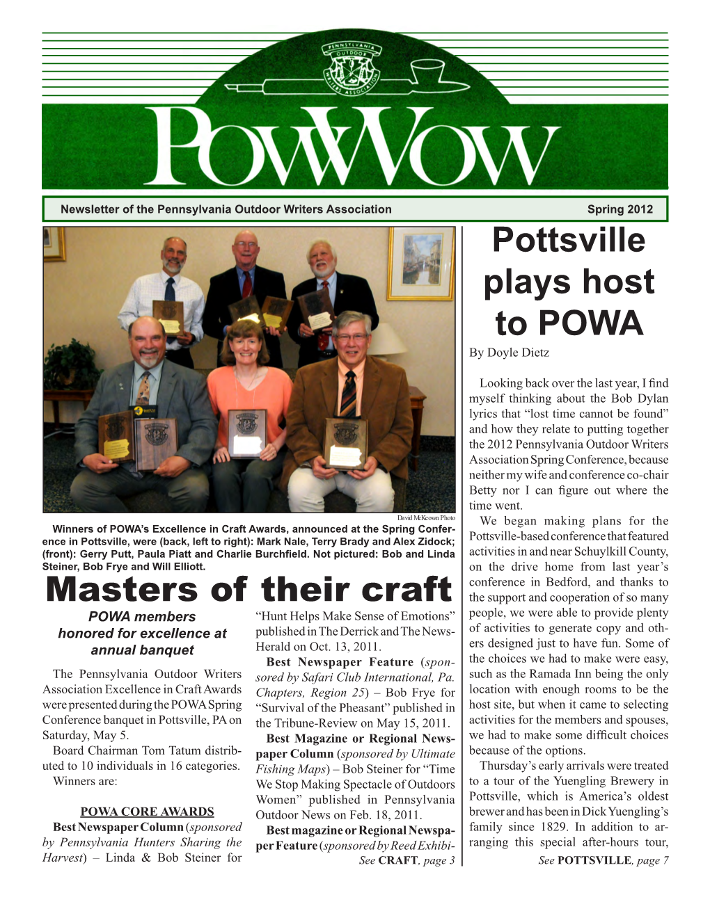 Masters of Their Craft Pottsville Plays Host to POWA