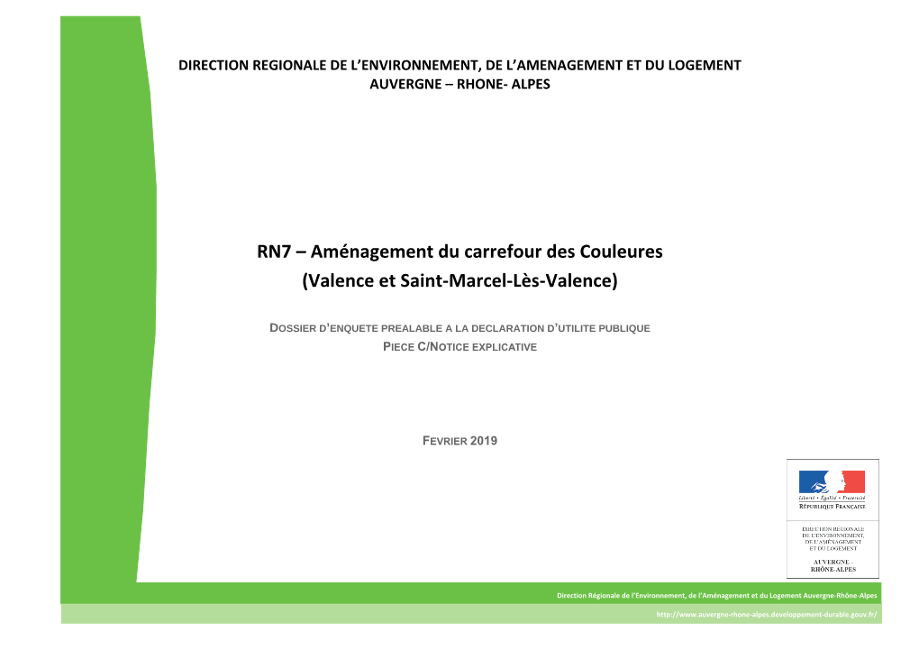 RN7 – Aménagement Du Carrefour Des Couleures (Valence Et Saint-Marcel-Lès-Valence)