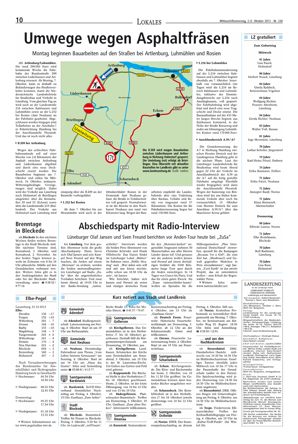 Umwege Wegen Asphaltfräsen