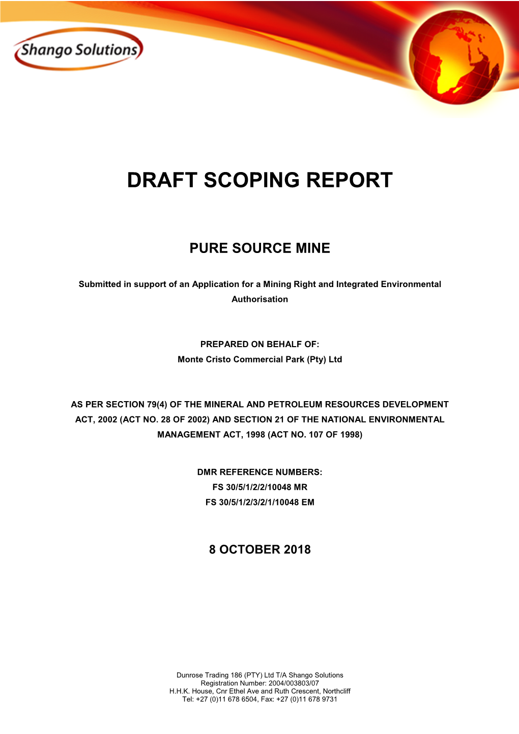 Draft Scoping Report