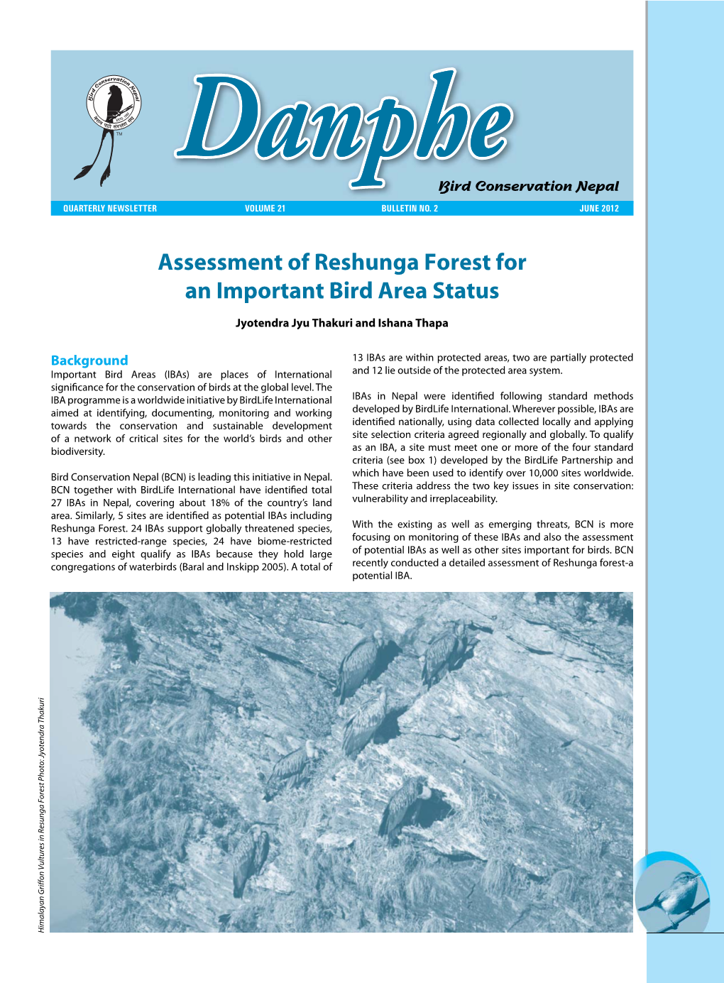 Danphe Newsletter for Bird Conservation Nepal