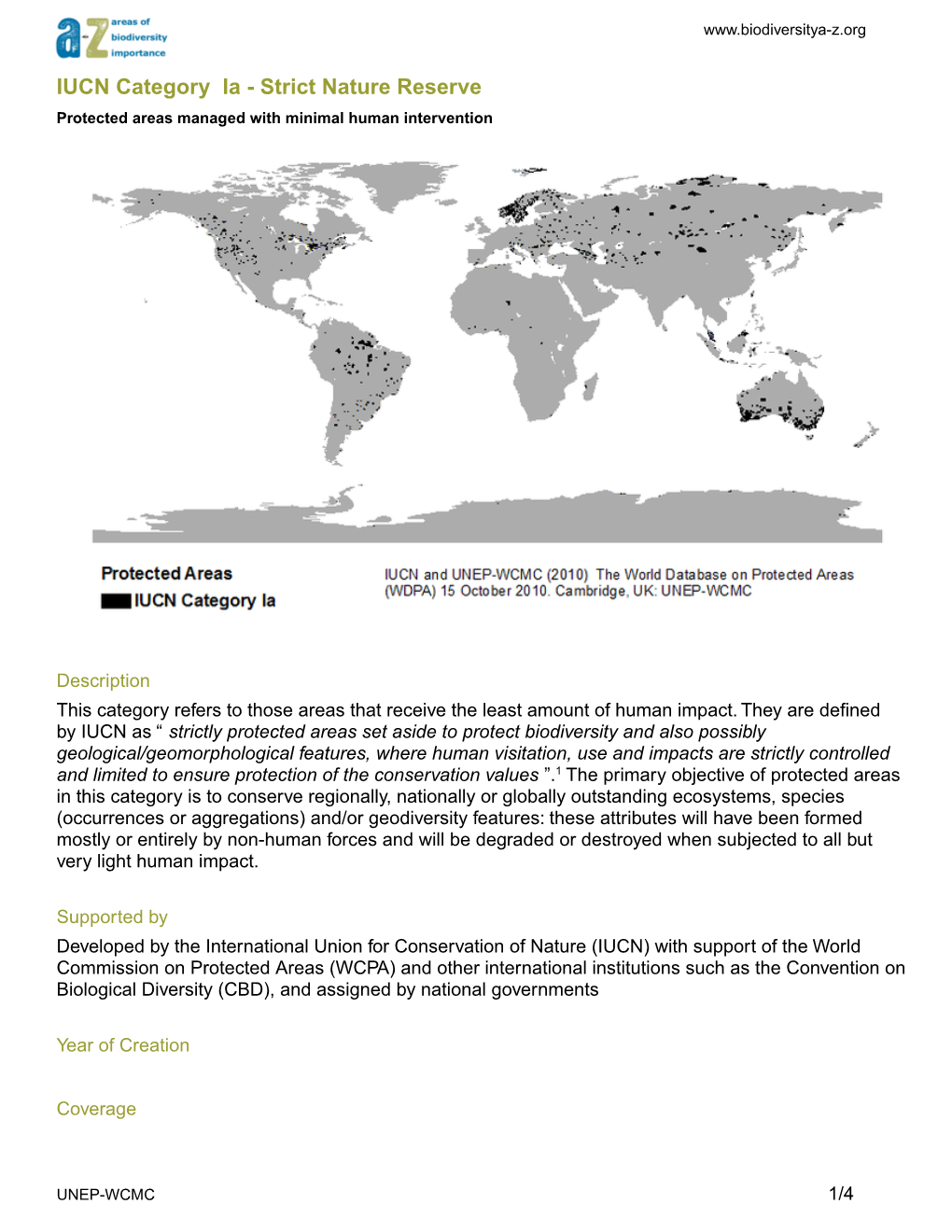 Strict Nature Reserve Protected Areas Managed with Minimal Human Intervention