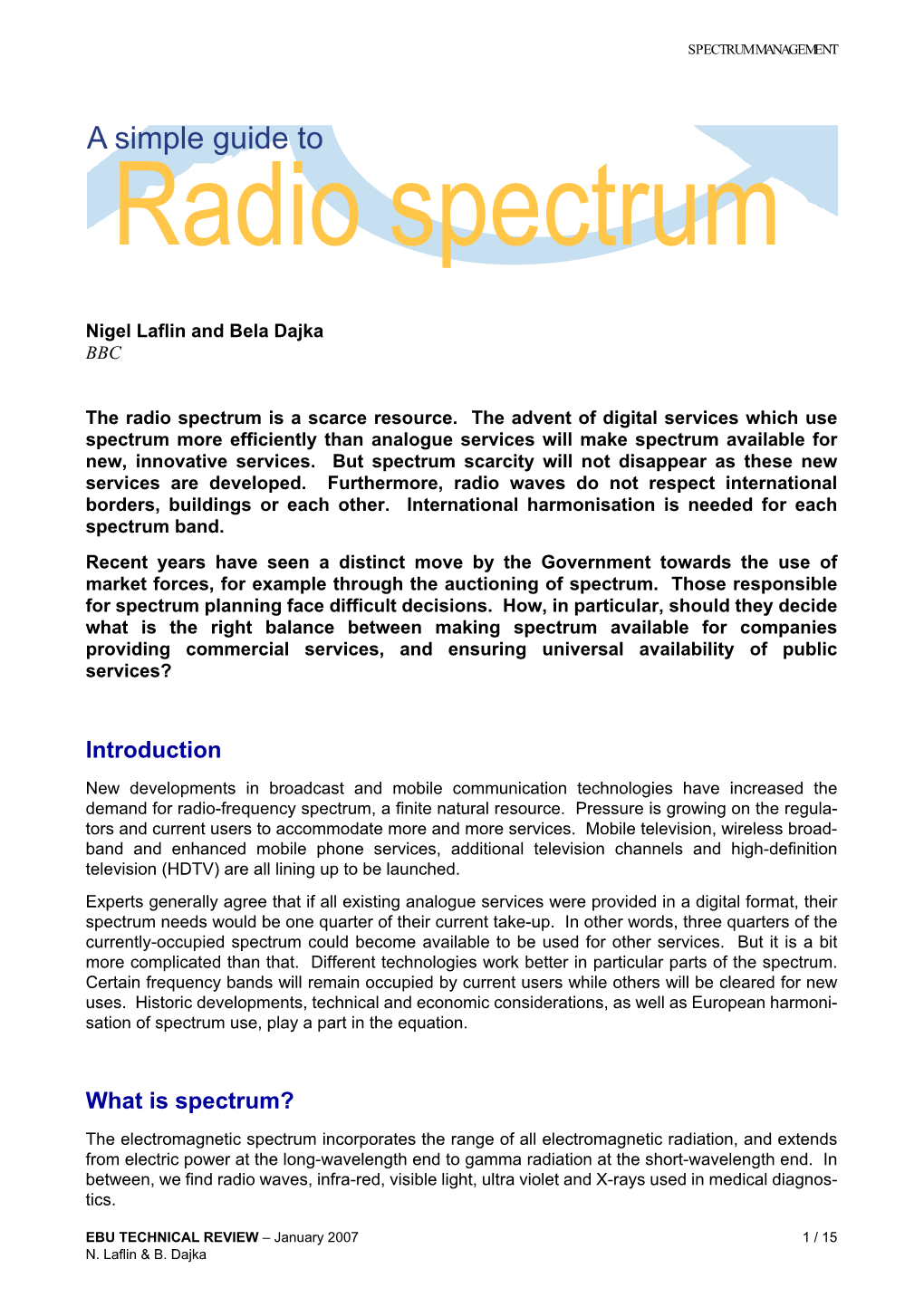 A Simple Guide to Radio Spectrum