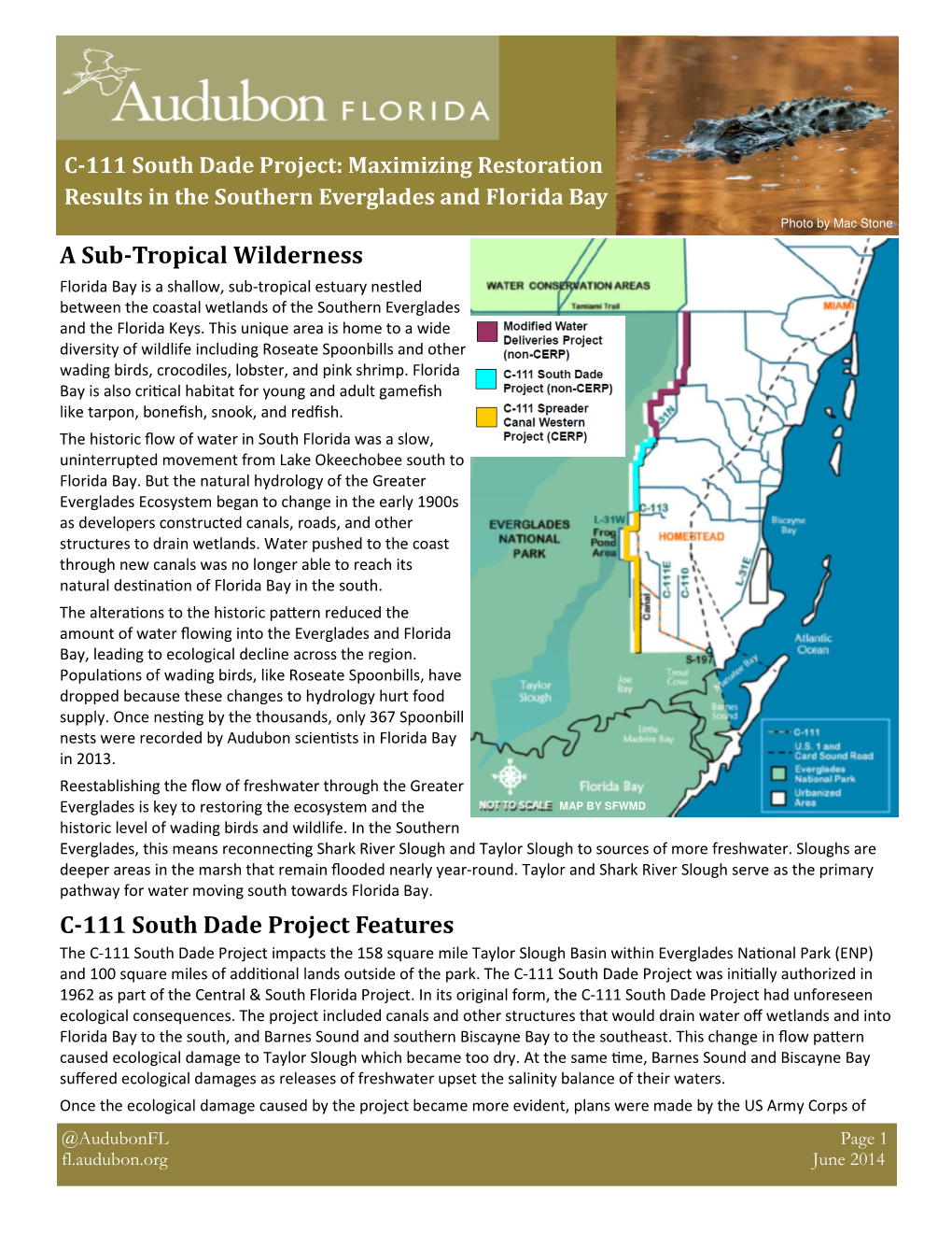 Sub-Tropical Wilderness C-111 South Dade Project Features