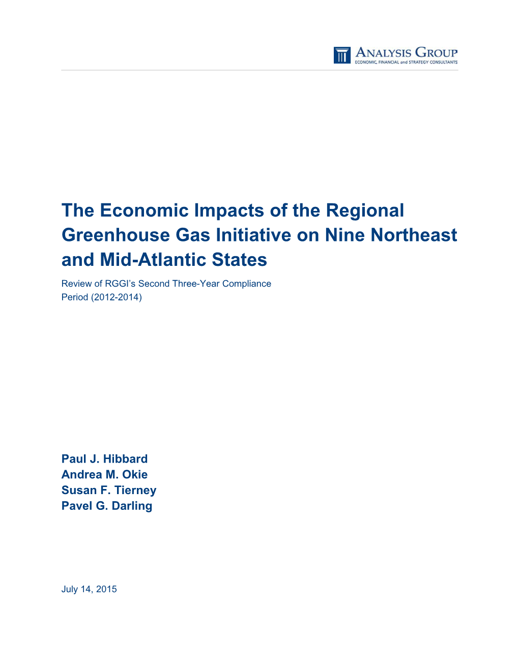 The Economic Impacts of the Regional Greenhouse Gas Initiative on Nine