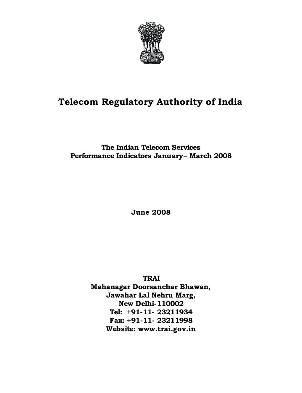 Telecom Regulatory Authority of India