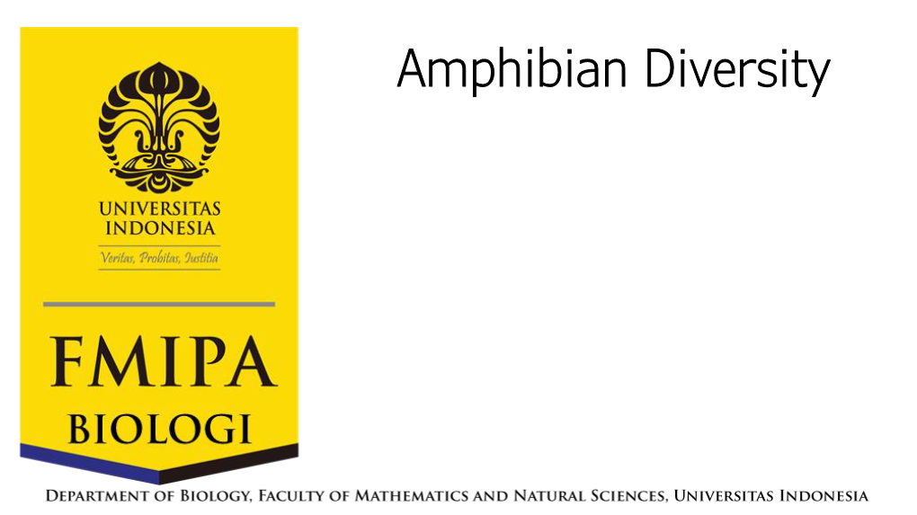 Amphibian Diversity the Origin and Evolution of Amphibians