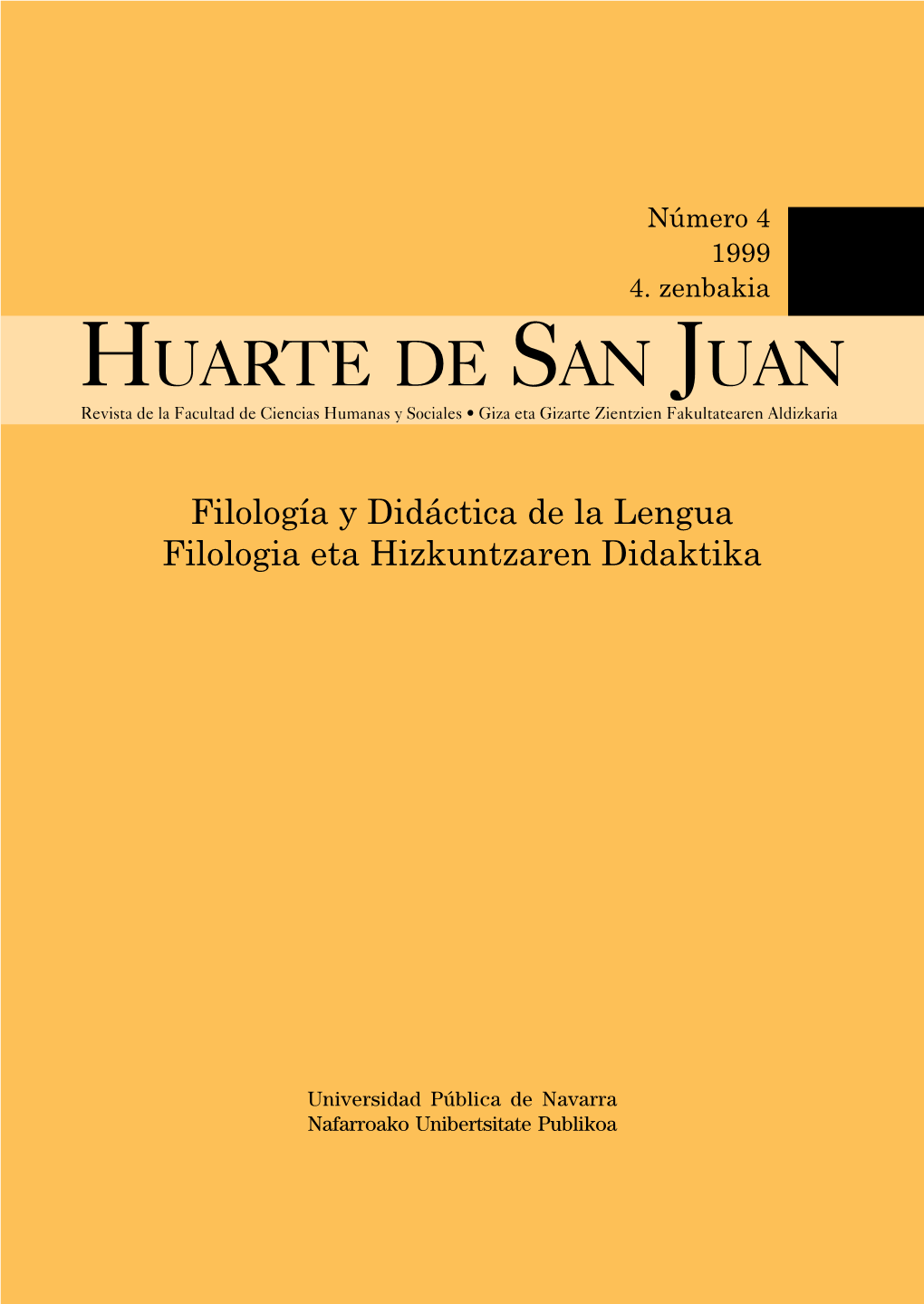 Huarte De San Juan Revista De La Facultad De Ciencias Humanas Y Sociales • Giza Eta Gizarte Zientzien Fakultatearen Aldizkaria