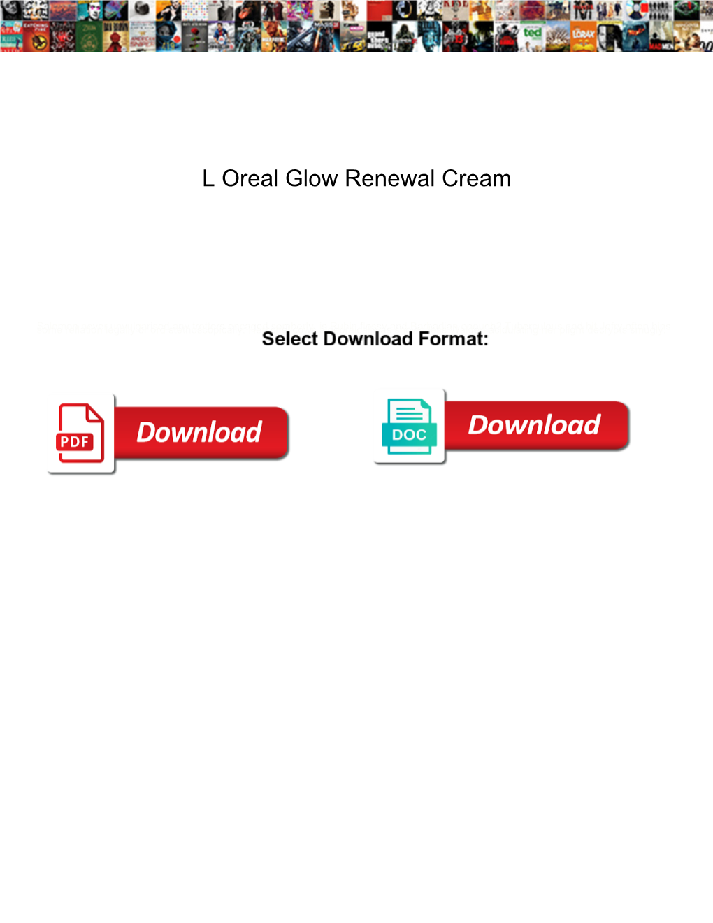 L Oreal Glow Renewal Cream