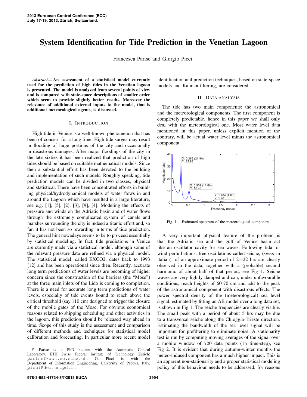 System Identification for Tide Prediction in the Venetian Lagoon