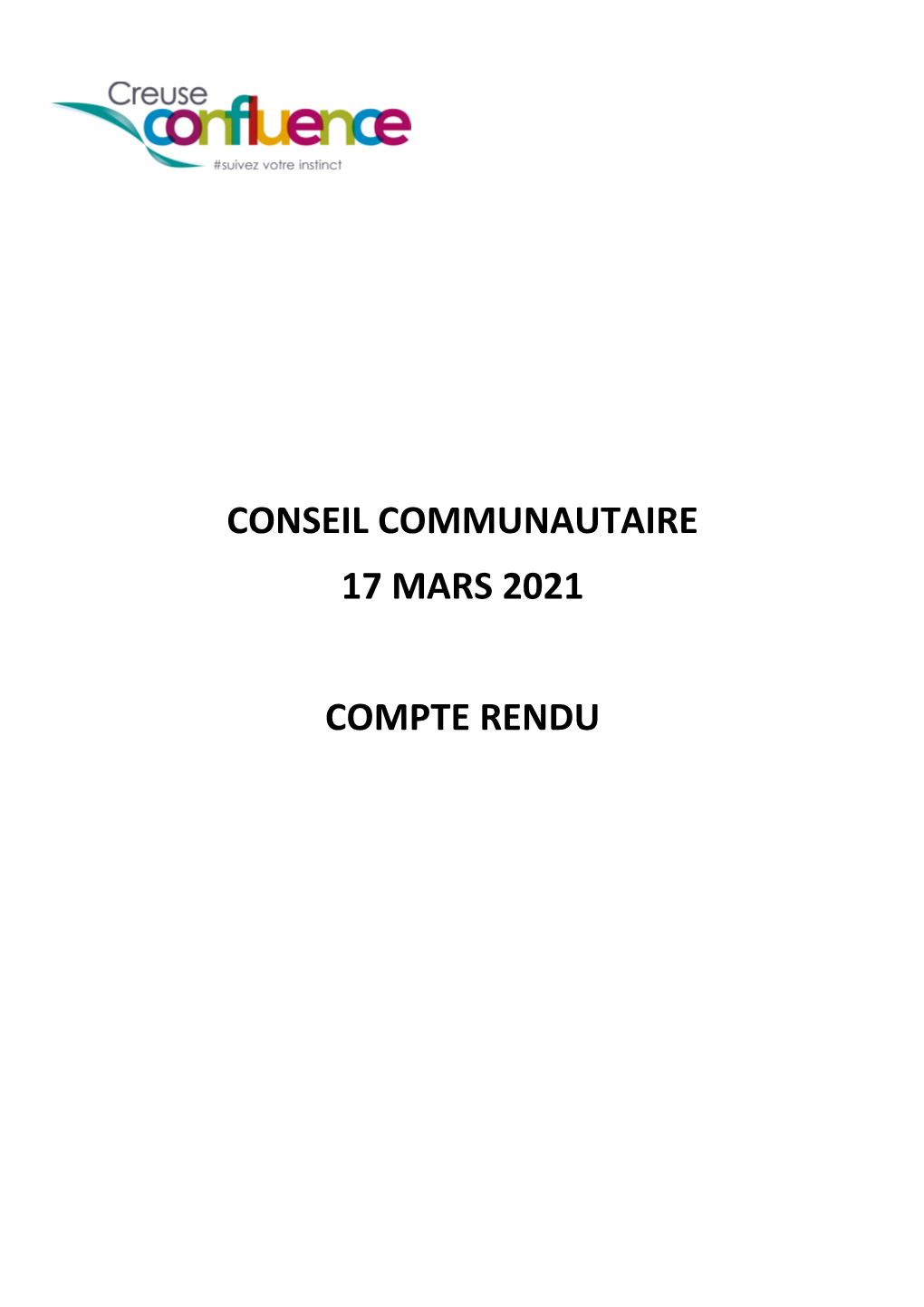 Conseil Communautaire Du 17 03 2021