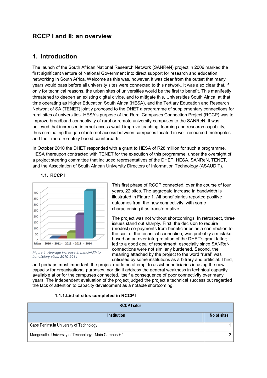 RCCP I and II: an Overview