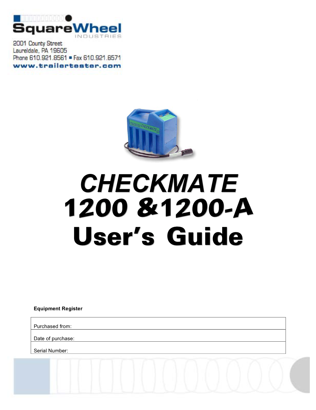 Checkmate 1200 Owner's Manual