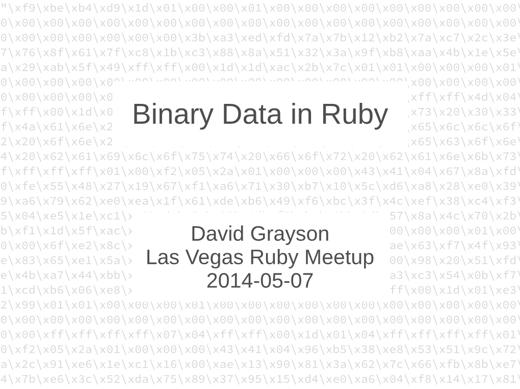 Binary Data in Ruby