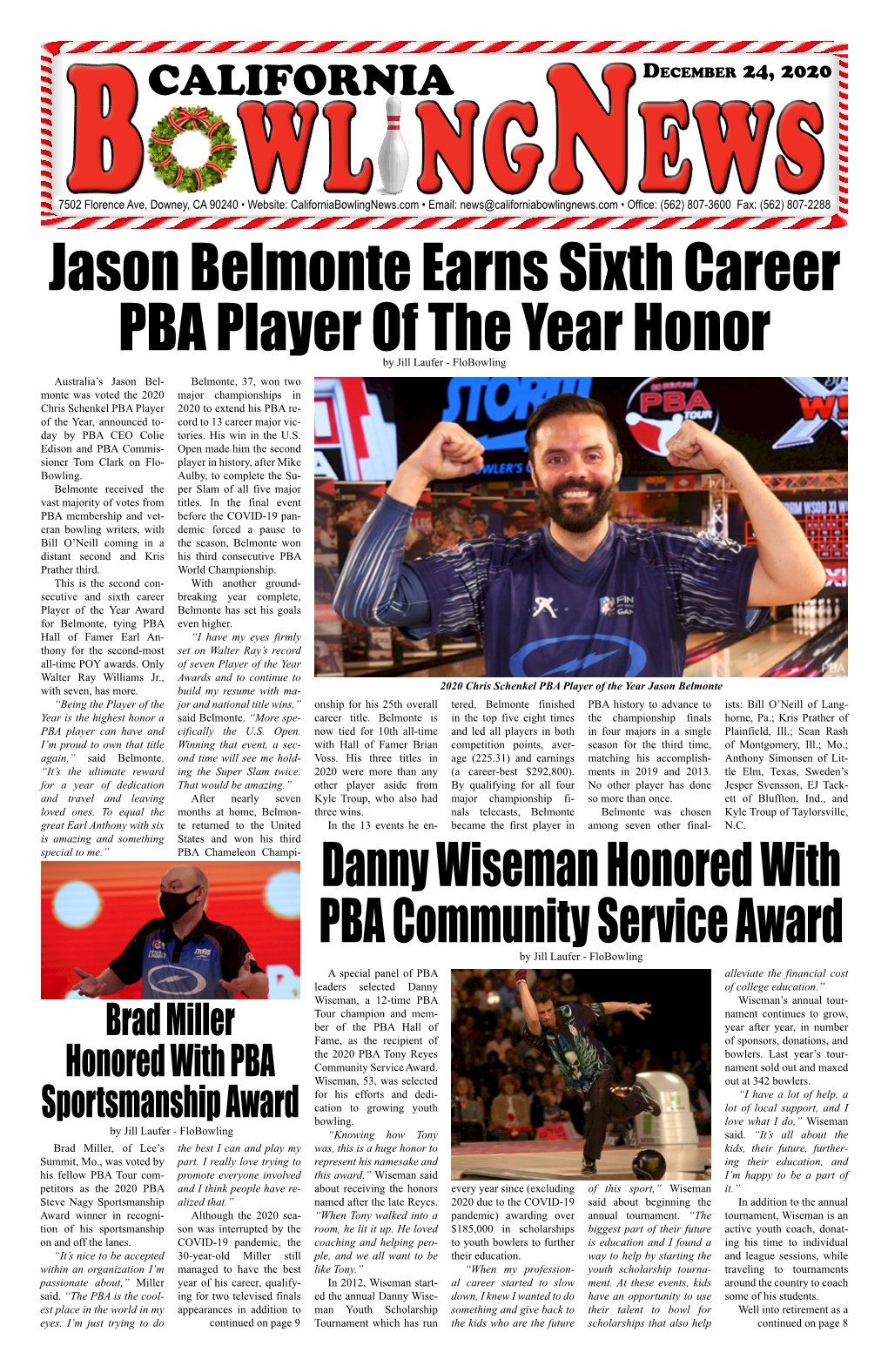 Jason Belmonte Earns Sixth Career PBA Player of the Year Honor