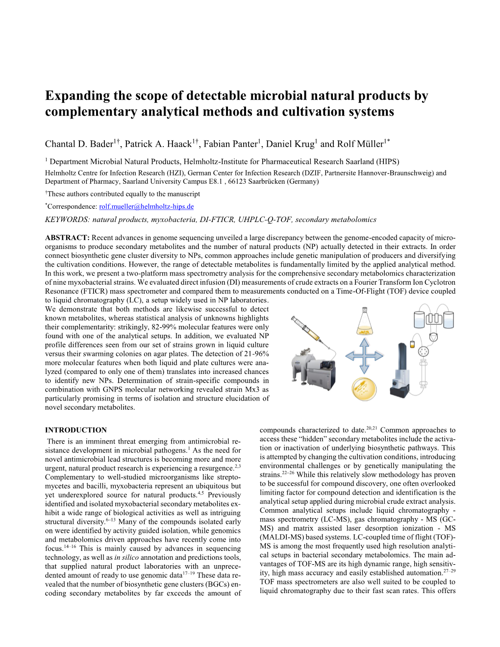 Expanding the Scope of Detectable Microbial Natural Products by Complementary Analytical Methods and Cultivation Systems