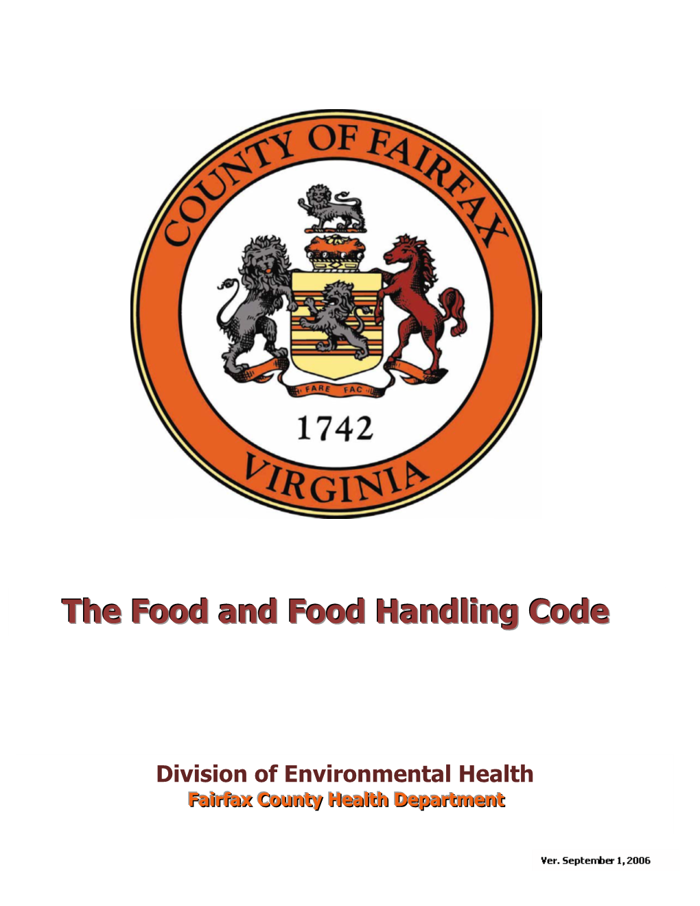 The Food and Food Handling Code