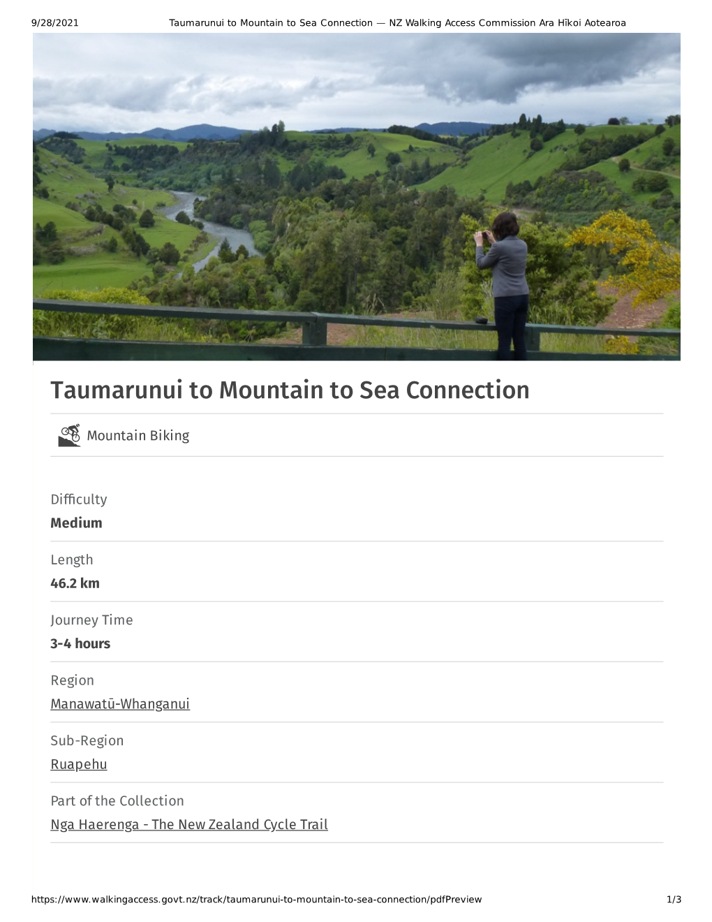 Taumarunui to Mountain to Sea Connection — NZ Walking Access Commission Ara Hīkoi Aotearoa