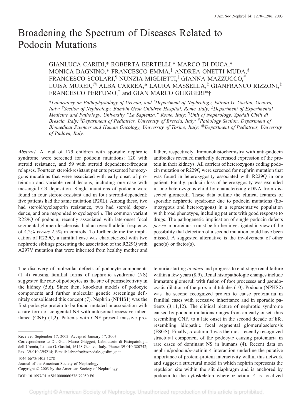 Broadening the Spectrum of Diseases Related to Podocin Mutations