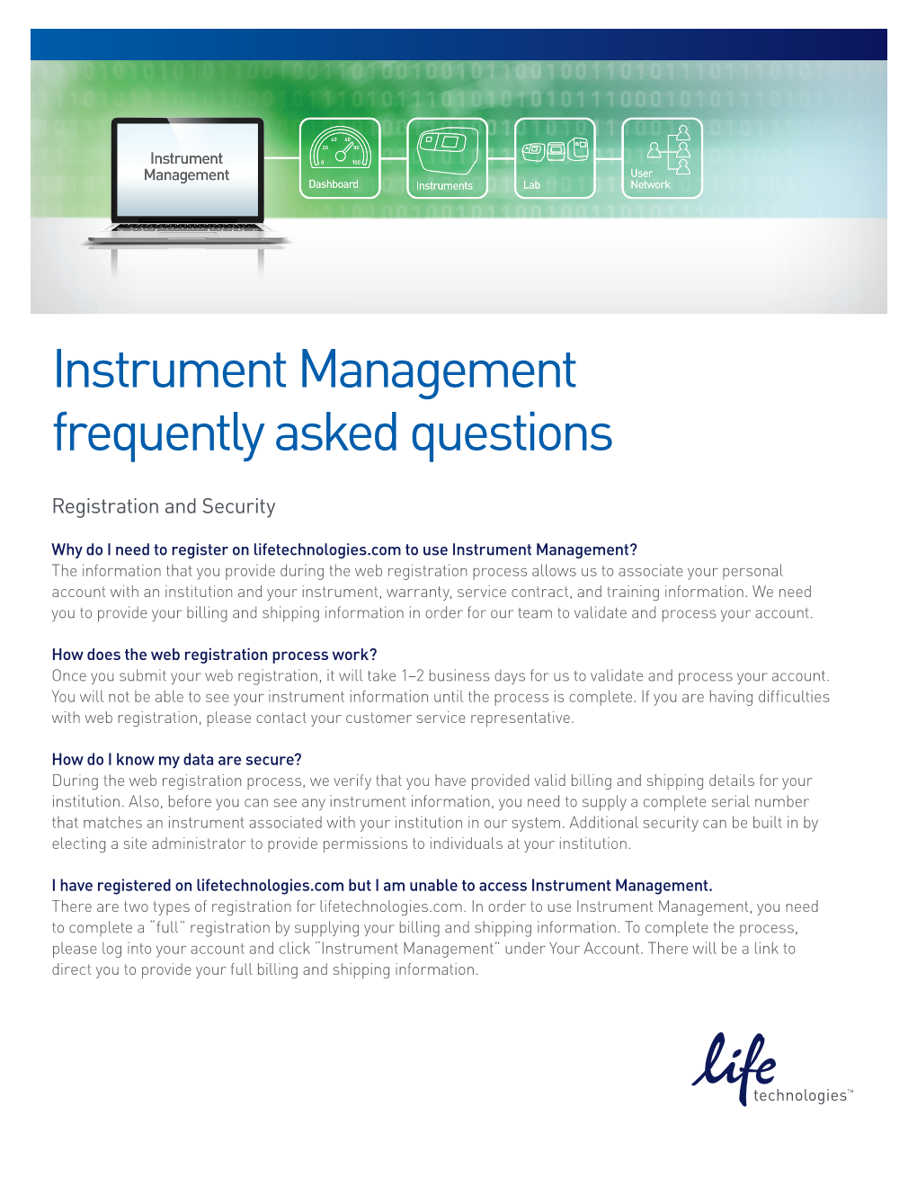 Instrument Management Faqs