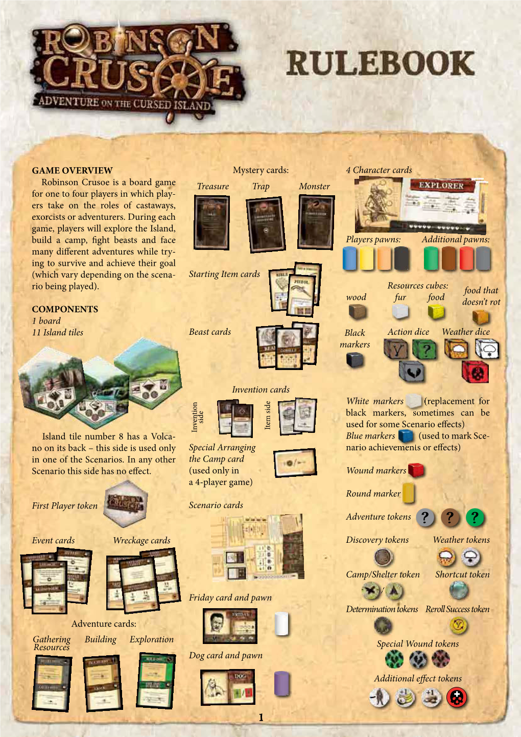 Robinson Crusoe: Adventures on the Cursed Island Rulebook