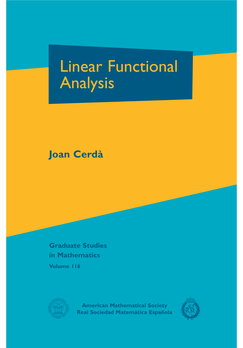 Linear Functional Analysis