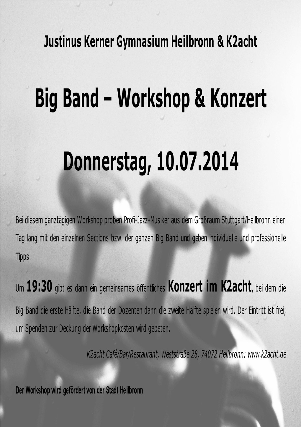 Big Band Workshop Flyer+Plakat