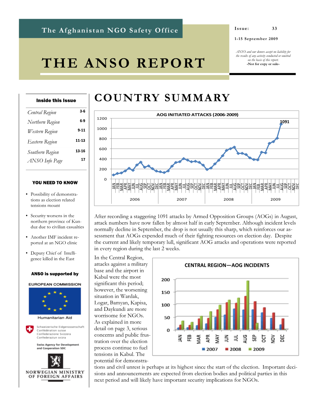 THE ANSO REPORT -Not for Copy Or Sale