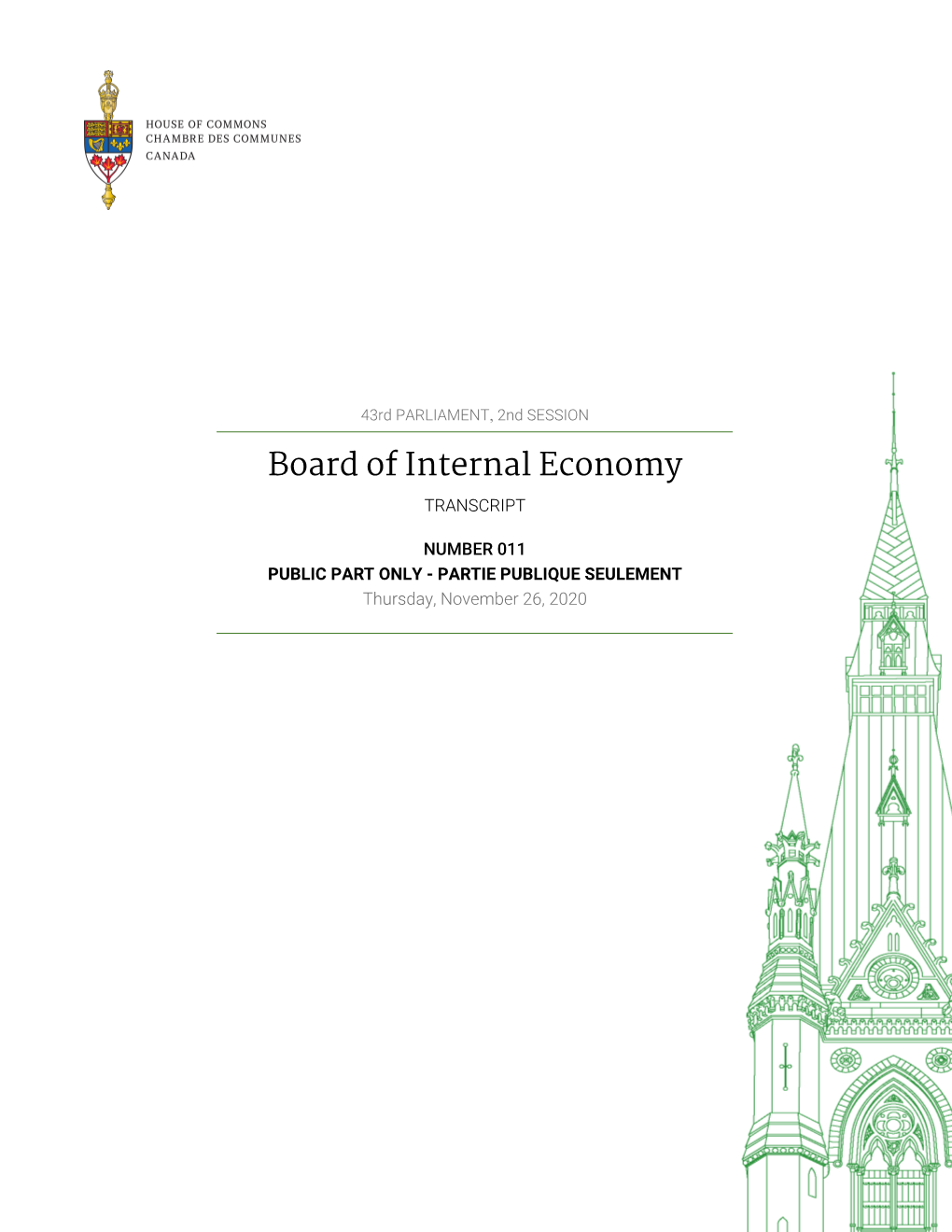 Evidence of the Board of Internal Economy