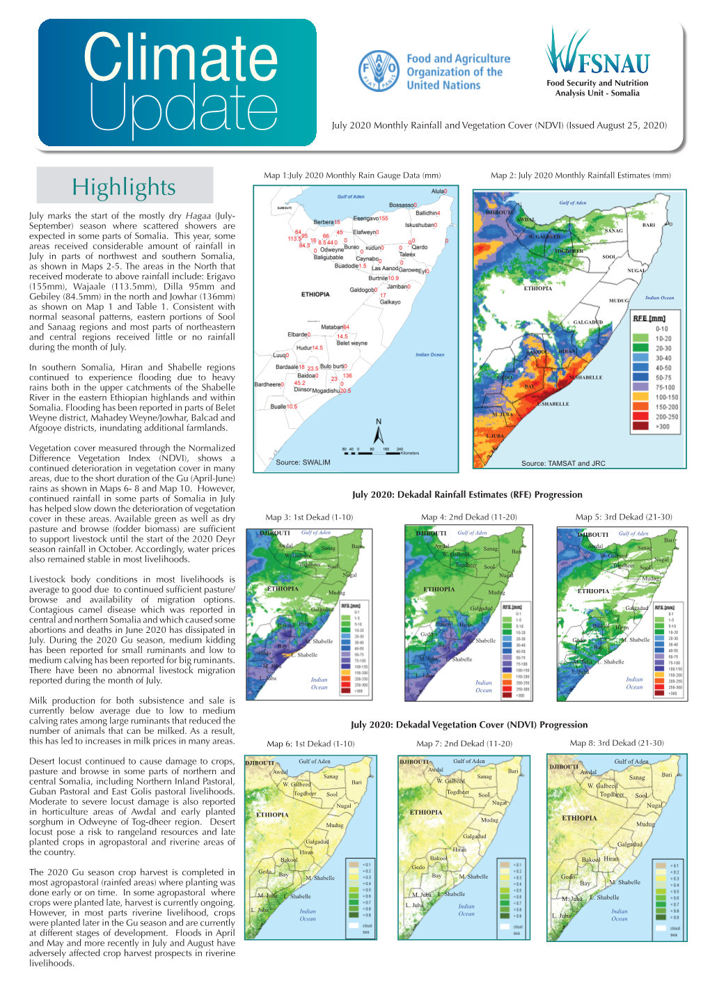 Climate Update, July 2020