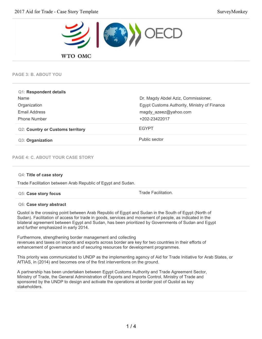 Trade Facilitation Between the Arab Republic of Egypt and Sudan