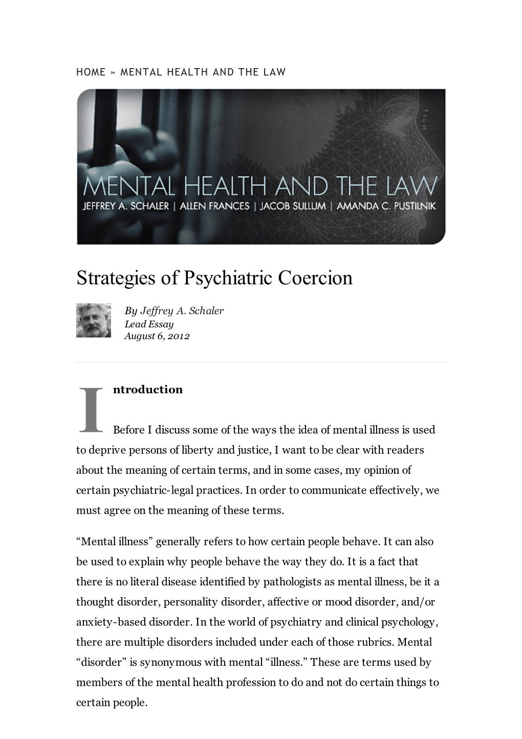 Strategies of Psychiatric Coercion