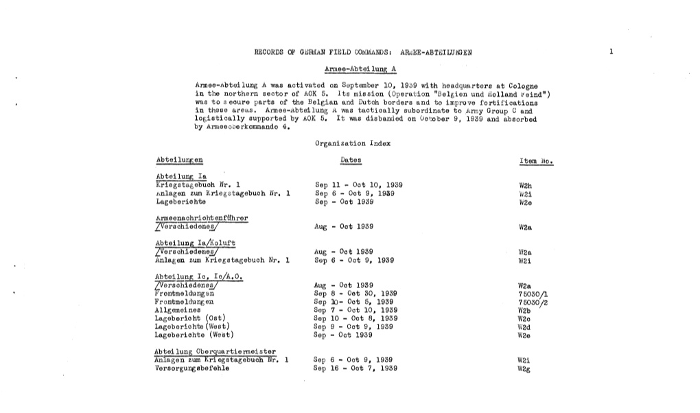 Aryiee-ABTEILUIMGEN Armee-Abteilung a Armee-Abtei