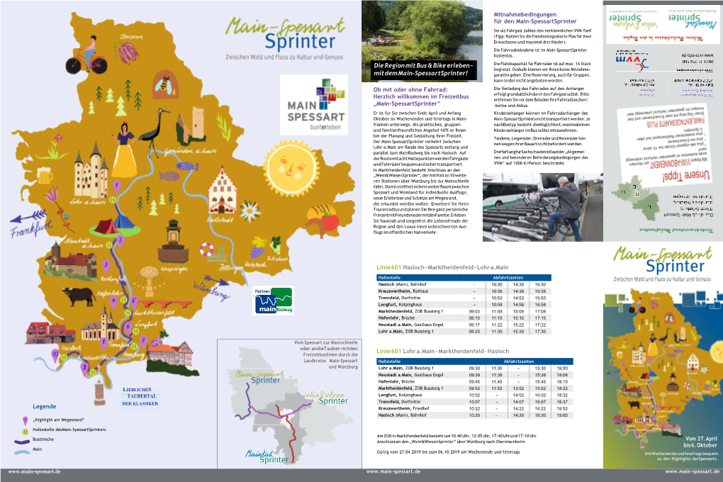 Die Region Mit Bus & Bike Erleben – Mit Dem Main-Spessartsprinter!