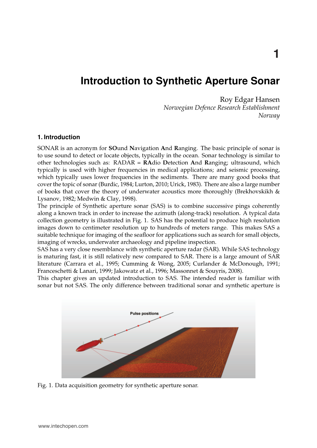 Introduction to Synthetic Aperture Sonar