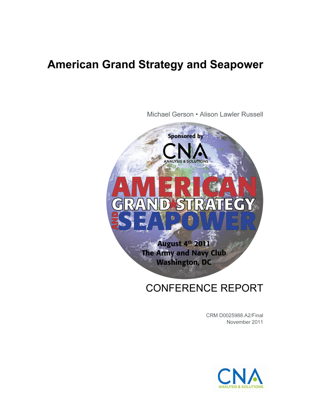America and Grand Strategy