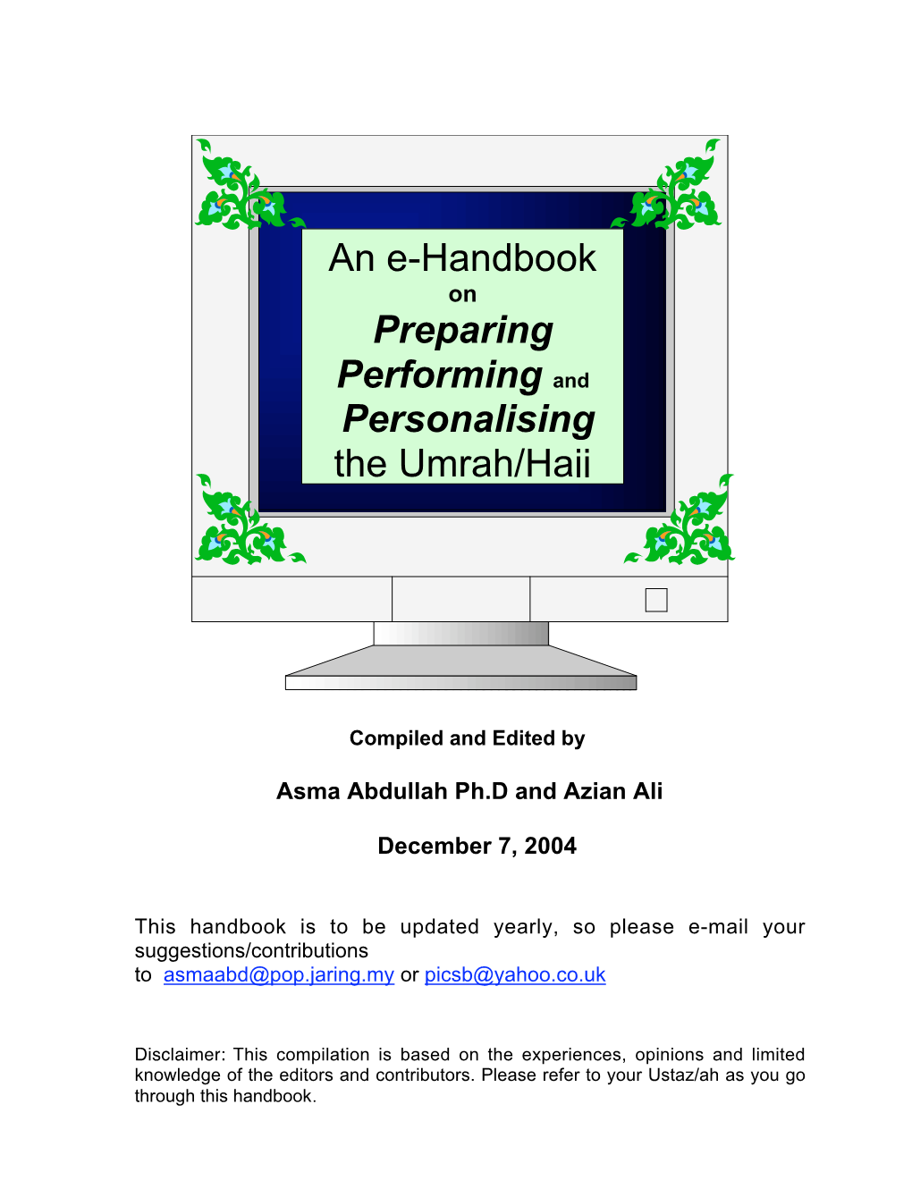 An E-Handbook Preparing Performing and Personalising the Umrah/Hajj