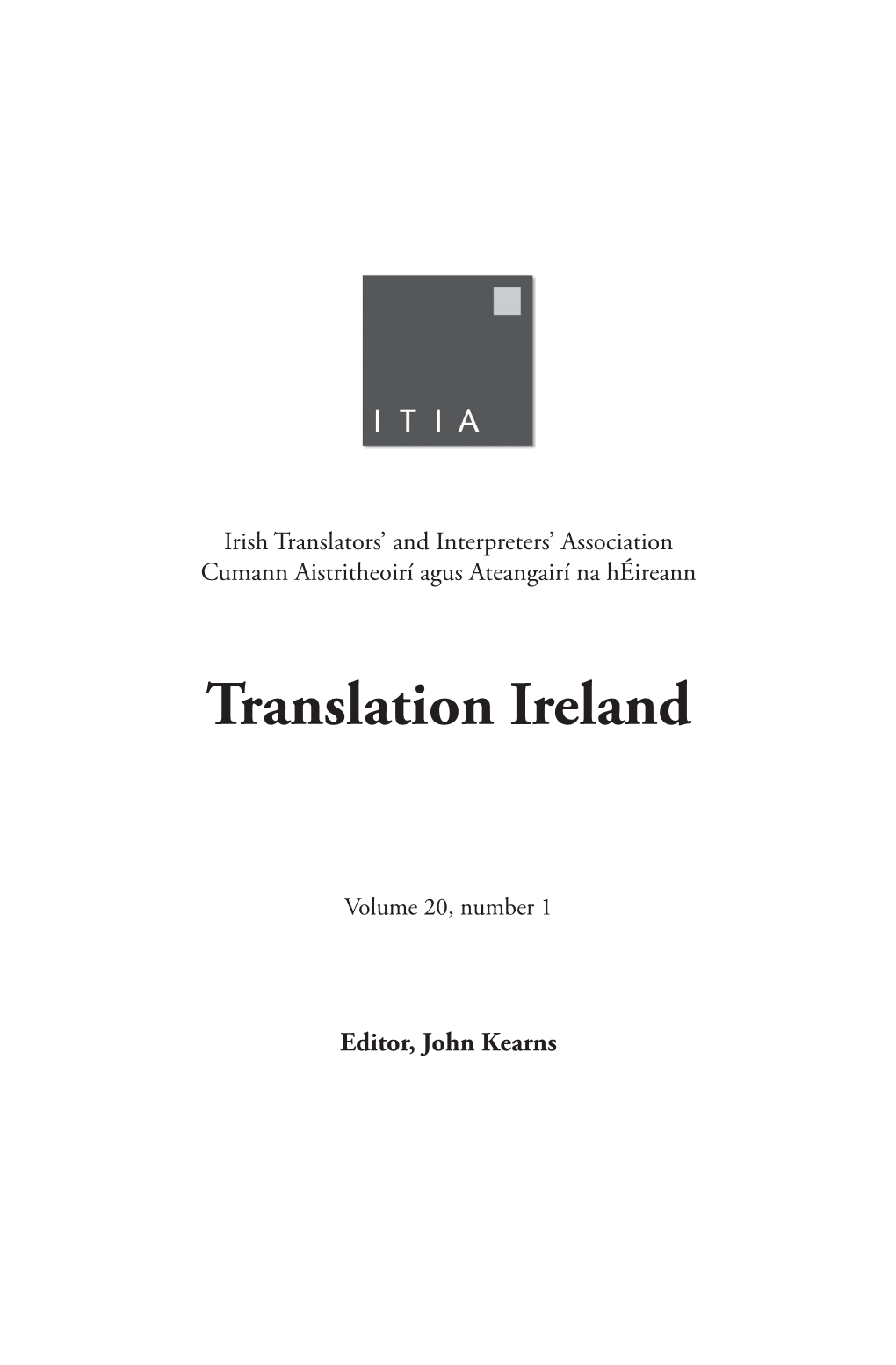 Translation Ireland 2017