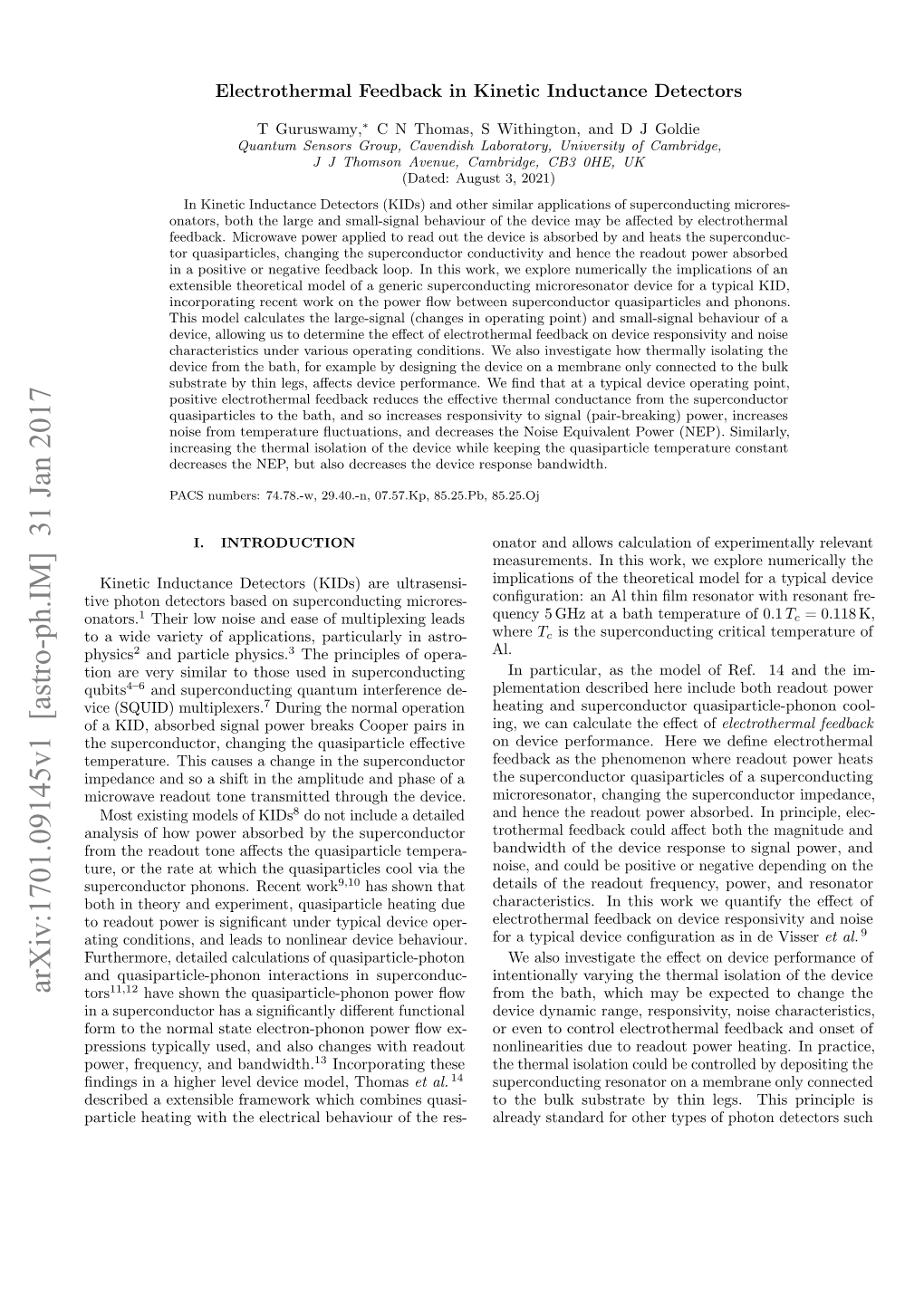 Electrothermal Feedback in Kinetic Inductance Detectors