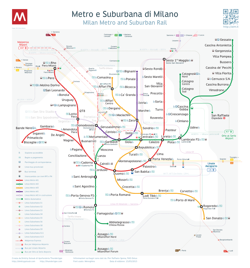 Metro E Suburbana Di Milano Milan Metro and Suburban Rail Maggio 2014, Ottava Edizione