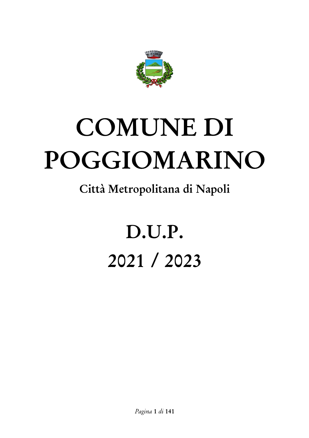 COMUNE DI POGGIOMARINO Città Metropolitana Di Napoli