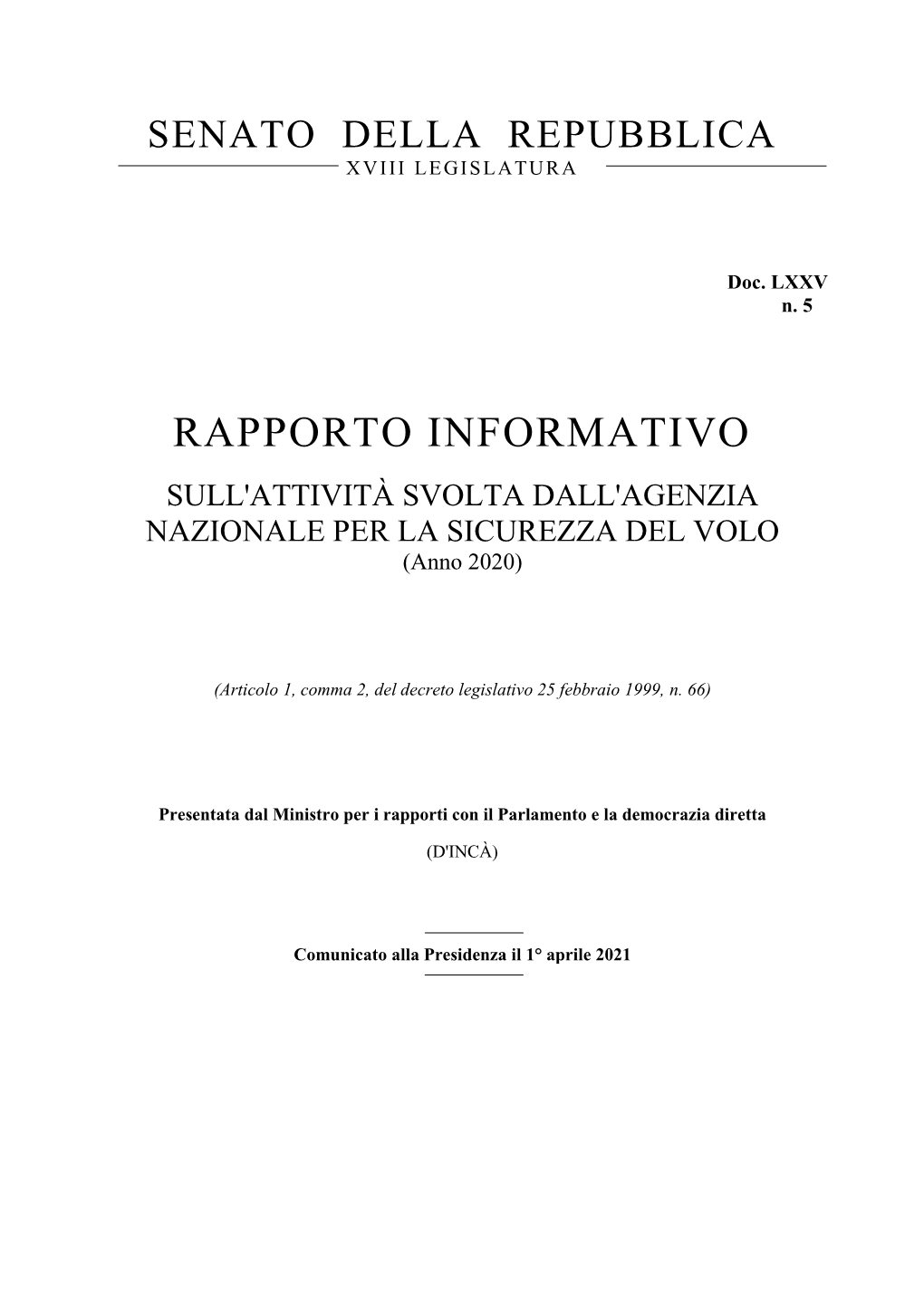 Rapporto Informativo