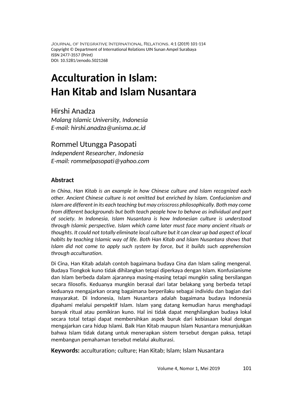 Han Kitab and Islam Nusantara
